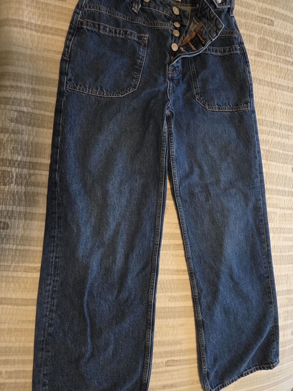 We The Free Women's Dark Blue Wide Leg Jeans
